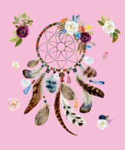 Panel wodoodporny łapacz snów różowy