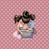 Panel wodoodporny best mum różowe serca super mama dzieci brunetka