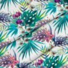 Welur tapicerski kwiaty tropikalne orchidea monstera palma