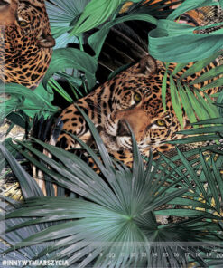 Alternative view of Ortalion wodoodporny leopardy w egzotycznych liściach duży