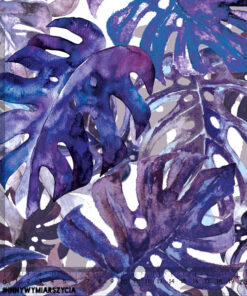 Alternative view of Ortalion wodoodporny liście monstera fioletowy
