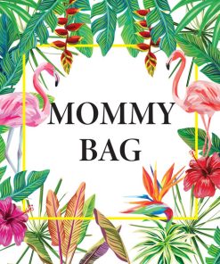 Panel wodoodporny mommy bag flamingo