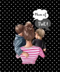 Panel wodoodporny super mama mum of two synowie
