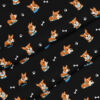 Ortalion wodoodporny małe corgi łapki i kości czarny
