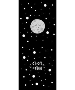 Panel 42x100cm hello world moon