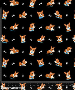 Alternative view of Ortalion wodoodporny małe corgi łapki i kości czarny