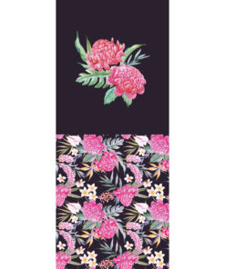 Panel 42x100cm tropikalny bukiet ciemny