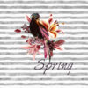 Panel wodoodporny spring ptak i lilie