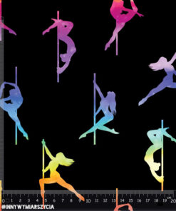 Alternative view of Tkanina wodoodporna pole dance watercolor