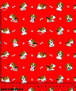 Alternative view of Ortalion wodoodporny małe beagle łapki i kości czerwony
