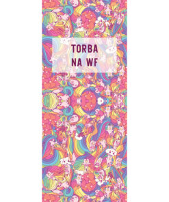 Panel 42x100cm torba na WF tęczowe jednorożce