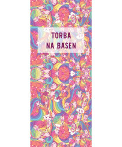 Panel 42x100cm torba na basen tęczowe jednorożce