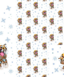 Panel śpiworkowy 155x120 tygrys i śnieżki