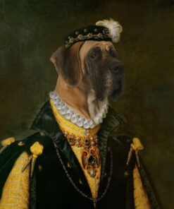 Panel welur dog portret