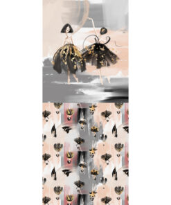 Panel 42x100cm ballet dancer 2