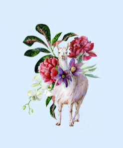 Panel welur flower lama tropiki