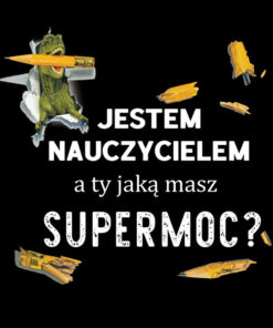 Panel welur dzień nauczyciela nauczyciel supermoc dinozaur