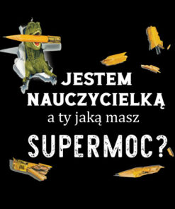 Panel welur dzień nauczyciela nauczycielka supermoc dinozaur
