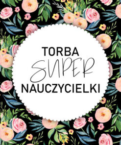 Panel wodoodporny dzień nauczyciela torba super nauczycielki łąka czarny