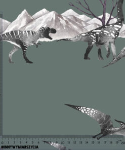 Alternative view of Tkanina wodoodporna dinozaury góry i las duży