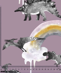 Tkanina wodoodporna dinozaury i tęcza duży - obrazek 3