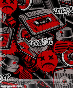 Alternative view of Welur tapicerski graffiti hip hop