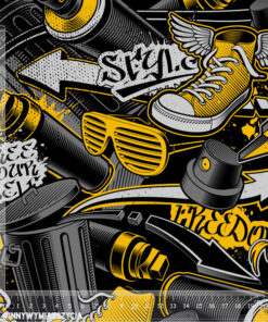 Alternative view of Welur tapicerski graffiti trampki