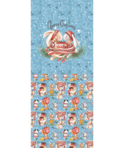 Panel 42x100cm święta króliki