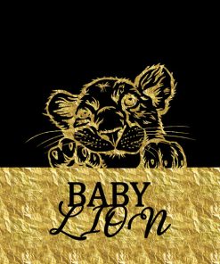 Panel wodoodporny baby lion gold lew