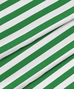 Dresówka drapana z elastanem paski poziome zielono białe