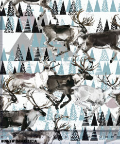 Alternative view of Welur tapicerski polarne choinki renifery