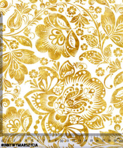 Alternative view of Welur tapicerski ornament kwiaty orient złoty