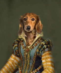 Panel wodoodporny royal pet pies jamnik kobieta portret