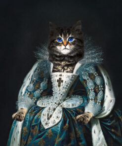Panel wodoodporny royal pet portret kot domowy kobieta niebieskie oczy