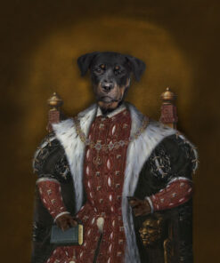 Panel wodoodporny royal pet portret rottweiler mężczyzna