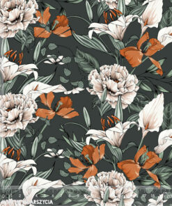 Alternative view of Ortalion wodoodporny eleganckie lilie i piwonie 2