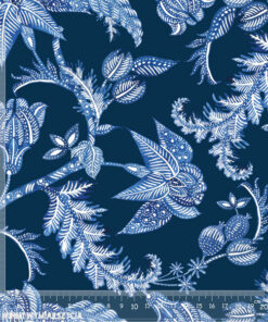 Alternative view of Ortalion wodoodporny eleganckie niebieskie kwiaty batik 1