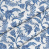 Tkanina wodoodporna eleganckie niebieskie kwiaty batik 2