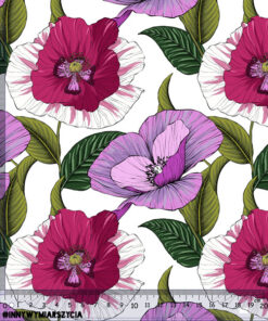 Alternative view of Welur tapicerski kolorowe maki 5