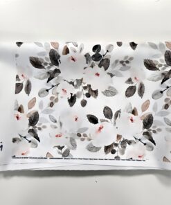 Tkanina wodoodporna róże szary watercolor 1mb 1gatunek