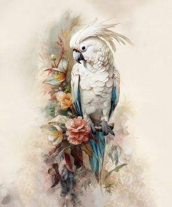 Panel wodoodporny egzotyczne ptaki biała papuga
