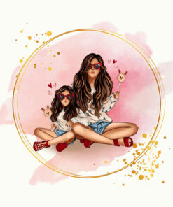 Panel wodoodporny bunny mom and daughter 4