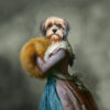 Panel wodoodporny royal pet pies shih tzu kobieta portret