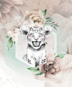 Panel wodoodporny piwonia baby lion