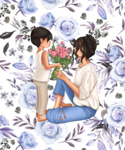 Panel wodoodporny boy mom mama i syn light rose 2