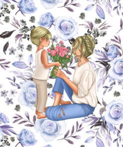 Panel wodoodporny boy mom mama i syn light rose 3