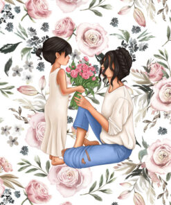 Panel wodoodporny girl mom mama i córka light rose 2