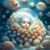 Panel welur bajeczny ocean syrenka 5