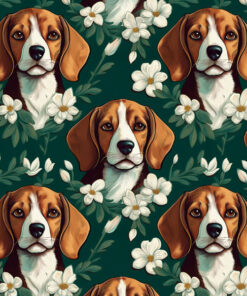 Welur tapicerski psy beagle 12