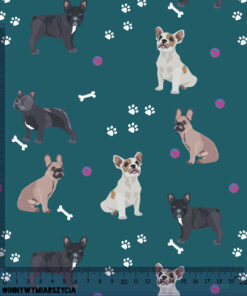 Alternative view of Welur tapicerski premium buldogi dog art 3